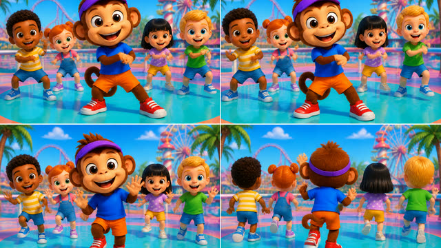 Scene 2 - Jumbi Kids - The monkey song