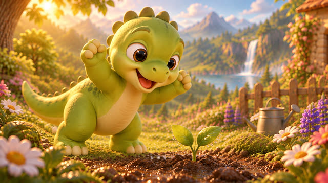 Scene 16 - Baby Dino and the Magic Seed!
