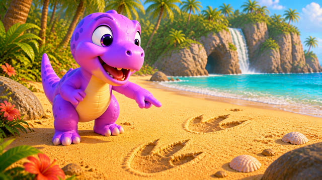 Scene 5 - Five Little Dinos – Island Adventure
