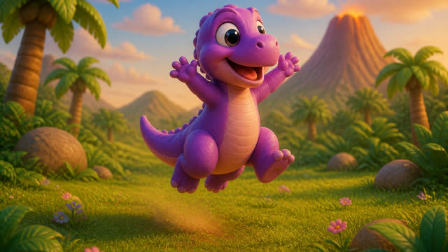 Scene 6 - Five Little Dinos Color Dance