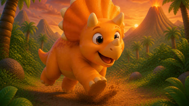Scene 9 - Five Little Dinos Color Dance