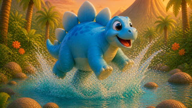 Scene 13 - Five Little Dinos Color Dance