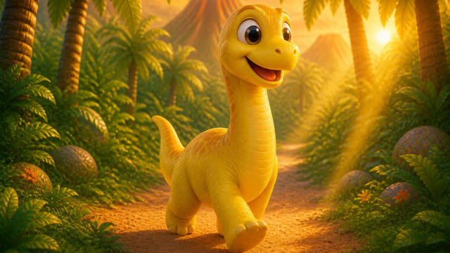 Scene 15 - Five Little Dinos Color Dance