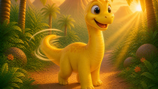 Scene 16 - Five Little Dinos Color Dance