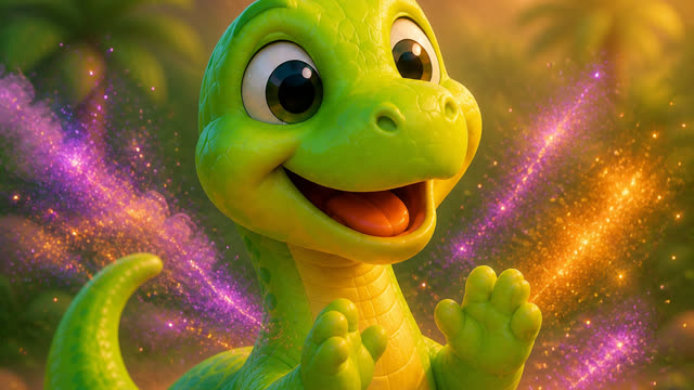 Scene 19 - Five Little Dinos Color Dance