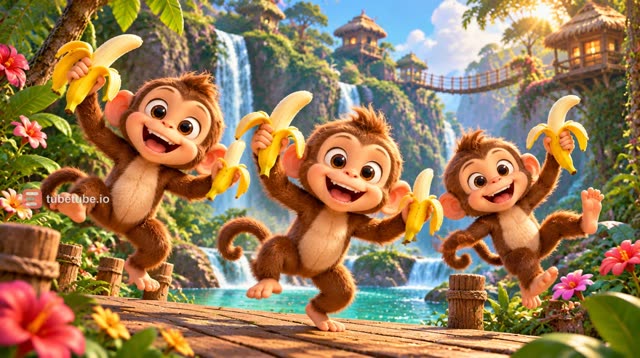 Scene 1 - Three Little Monkeys – Banana Dance