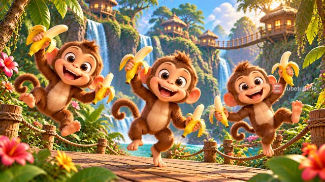 Scene 3 - Three Little Monkeys – Banana Dance