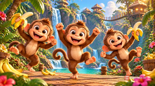 Scene 6 - Three Little Monkeys – Banana Dance