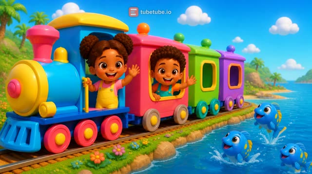 Scene 6 - The Colour Train  |  Learn Colours with a Fun Rainbow Train!
