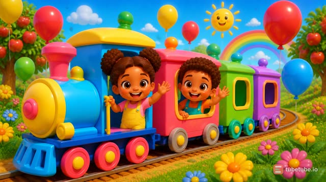 Scene 8 - The Colour Train  |  Learn Colours with a Fun Rainbow Train!