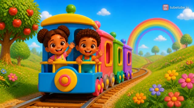 Scene 10 - The Colour Train  |  Learn Colours with a Fun Rainbow Train!
