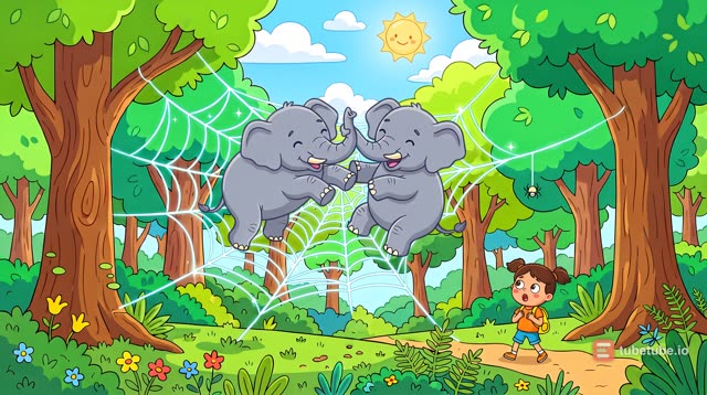 Scene 5 - L'éléphant sur la toile