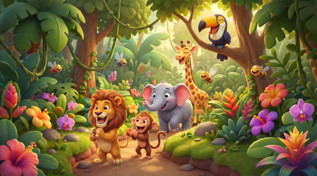 Scene 9 - Jungle Animal Parade