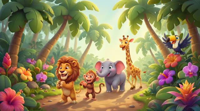 Scene 10 - Jungle Animal Parade