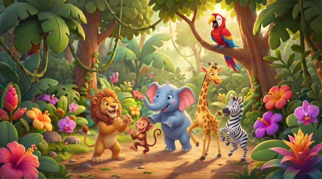 Scene 14 - Jungle Animal Parade