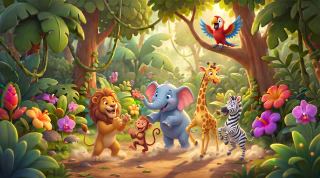 Scene 15 - Jungle Animal Parade