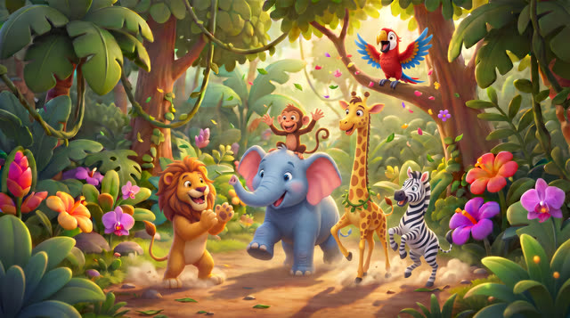 Scene 16 - Jungle Animal Parade