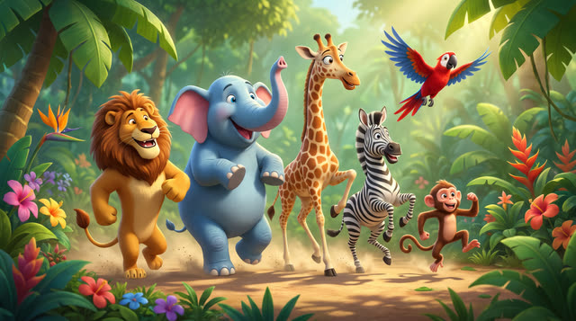 Scene 18 - Jungle Animal Parade