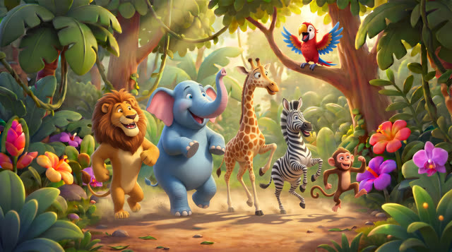 Scene 20 - Jungle Animal Parade