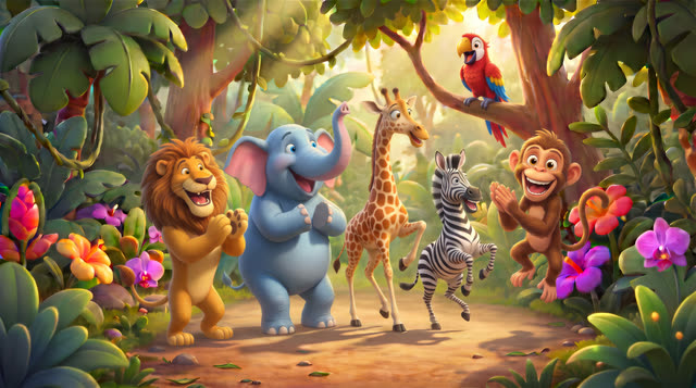 Scene 25 - Jungle Animal Parade