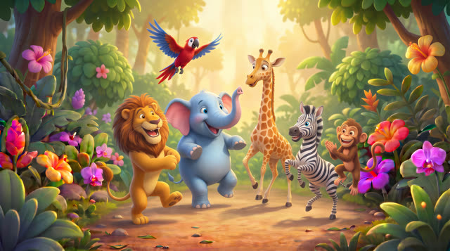 Scene 28 - Jungle Animal Parade