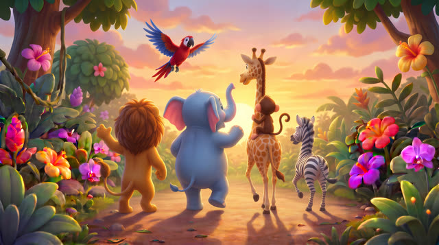 Scene 31 - Jungle Animal Parade