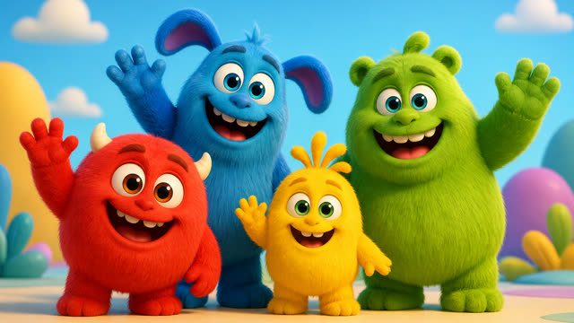 Scene 1 - The Color Monster Song | Learn Colors for Kids