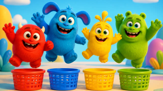 Scene 2 - The Color Monster Song | Learn Colors for Kids