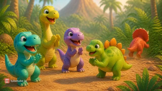 Scene 2 - Five Little Dino Friends
