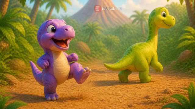 Scene 4 - Five Little Dino Friends