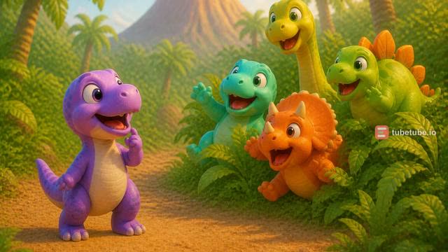 Scene 7 - Five Little Dino Friends