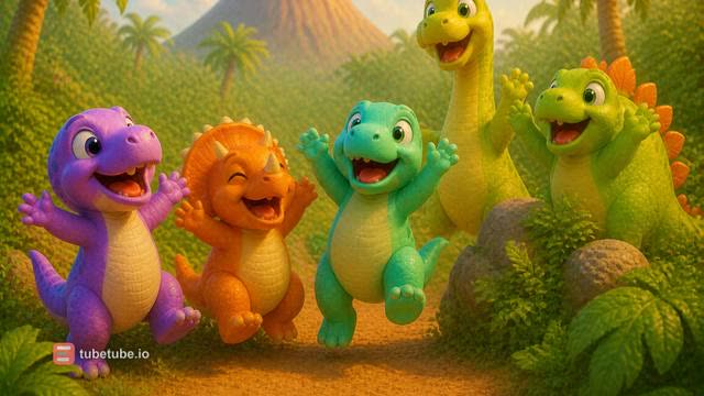 Scene 12 - Five Little Dino Friends