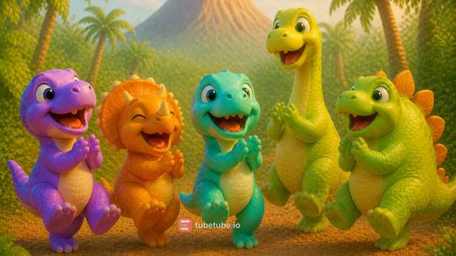 Scene 13 - Five Little Dino Friends