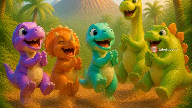 Scene 14 - Five Little Dino Friends