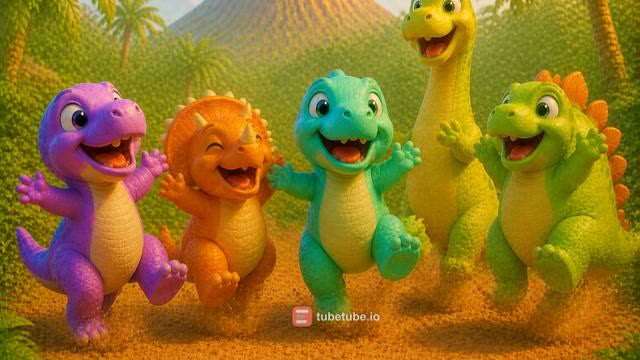 Scene 17 - Five Little Dino Friends