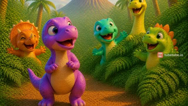Scene 20 - Five Little Dino Friends
