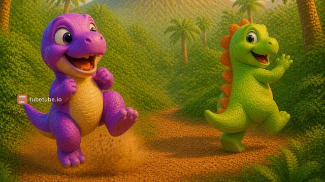 Scene 22 - Five Little Dino Friends