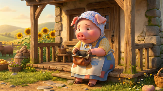 Scene 4 - Les trois petits cochons et leurs véhicules