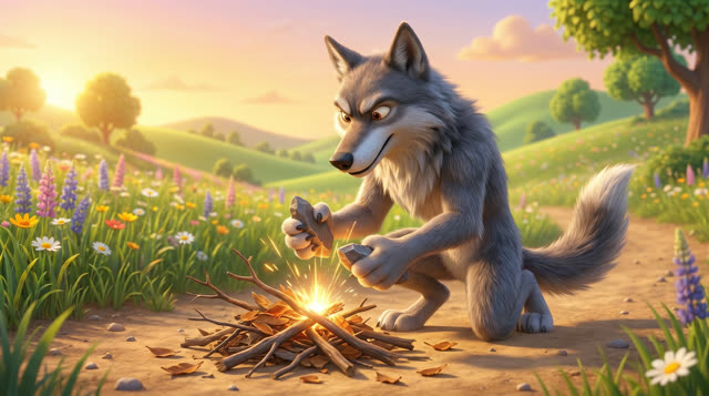 Scene 39 - Les trois petits cochons et leurs véhicules