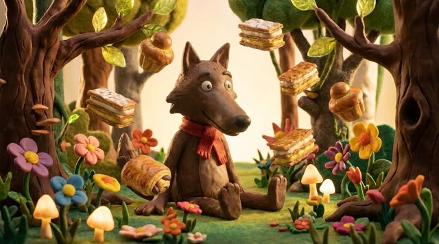 Scene 5 - Loulou, le Loup Gourmand et Gâteau