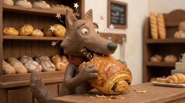 Scene 33 - Loulou, le Loup Gourmand et Gâteau