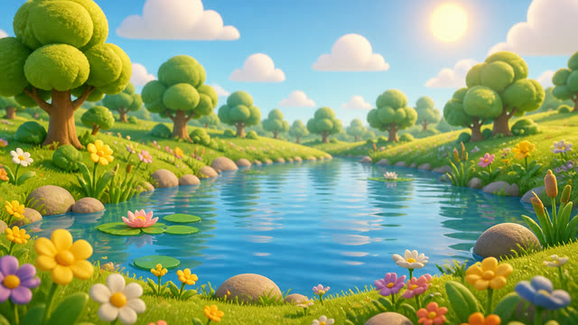 Scene 1 - five little ducks
