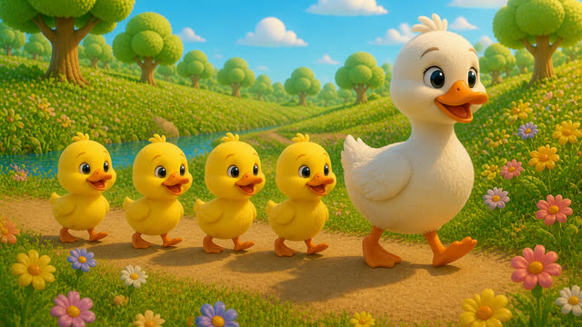 Scene 11 - five little ducks