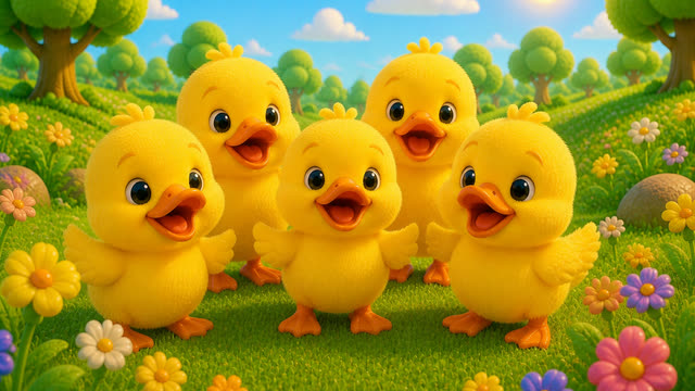 Scene 14 - five little ducks