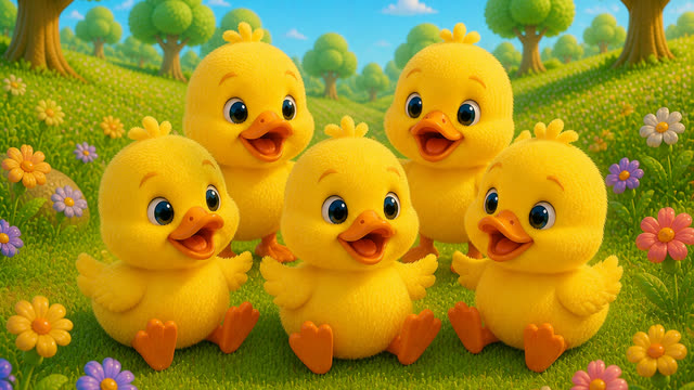 Scene 16 - five little ducks
