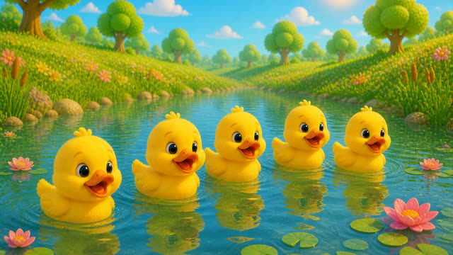 Scene 17 - five little ducks