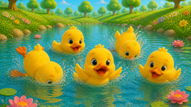Scene 18 - five little ducks