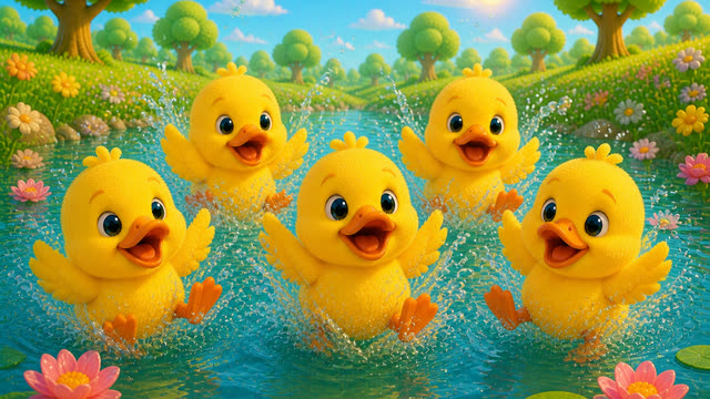Scene 19 - five little ducks