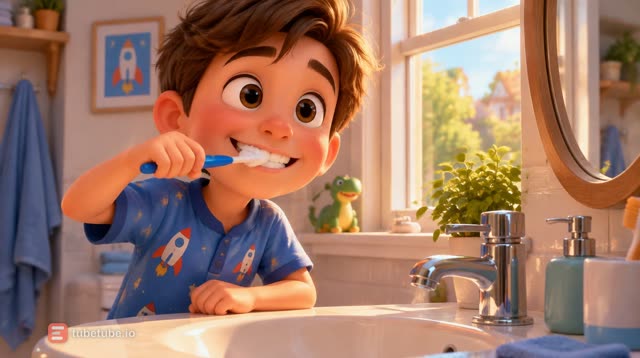 Scene 1 - Bibi Bunny Brushes Her Teeth