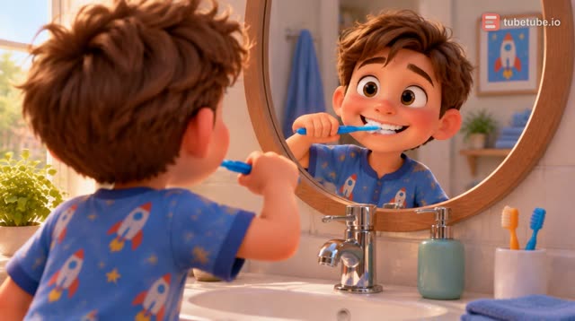Scene 4 - Bibi Bunny Brushes Her Teeth